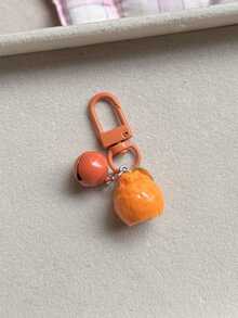 新款可爱橙色钥匙扣吊坠，创意装饰包挂件 - 彩色 - 查看 8