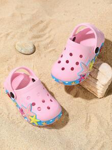 1 Pair Kids Starfish Pattern Breathable Sandals, Fashion Versatile, Lightweight & Comfortable, Suitable For Toddlers & Little Kids, Boys & Girls, Daily Casual And Outdoor Activities, Beach Shoes, Water-Friendly - Pink - View 2