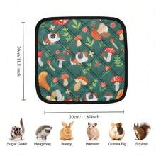 1 Pack Washable Guinea Pig Cage Liner, Reusable Guinea Pig Mat, Waterproof Super Absorbent Pee Pads For Small Animals - Multicolor - View 3