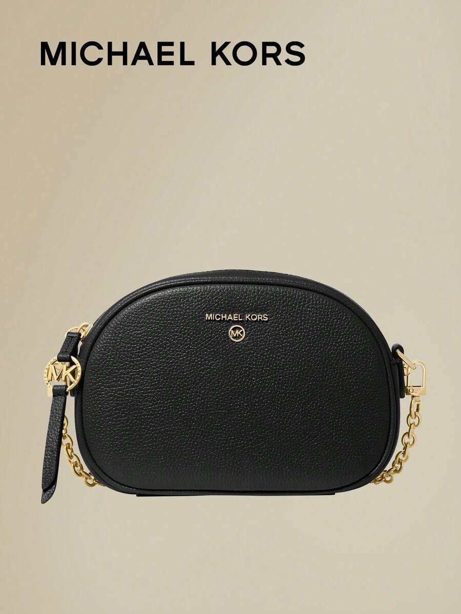 Michael Kors Women's JetSetCharm Small Logo Camera Crossbody Bag, Fashion Versatile Holiday Gift, Classic Chic, Casual Commute Essential, Suitable For Any Occasion - Black - View 1