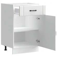 vidaXL Armario de cocina Lucca blanco madera de ingeniería - Blanco - Ver 5