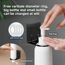 LEFTSTARER 4Pcs Soap Dispenser Wall Mount Bottle Holder, Shampoo Holder For Shower Wall For Soap/Lotion/Detergent/Shower Gel Container Dispenser Holder For Kitchen Bathroom Toilet (4pcs Silver) - 4 chiếc màu bạc - Xem 3