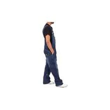 Denim Overalls With Fitted Pockets And Adjustable Suspenders - Biru tua + 4XL - View 4