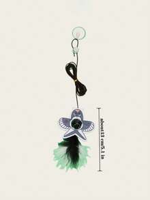 New Cat Interactive Swing Hanging Door Toy, Cartoon Felt Feather Bell Suspended Retractable Adjustable Self-Entertainment Cat Toy - Multicolor - View 8