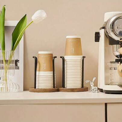 Fashionable Paper Cup Holder, Disposable Paper Cup Dispenser, Desktop Storage Rack, Tea Cup And Coffee Cup Holder, Suitable For Coffee Cup Holder, Cup Rack, Disposable Paper Cup Dispenser, Water Cup Storage Rack, Coffee Cup Holder, Beverage Rack And Canned Beverage Rack