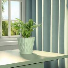 Inch Plant Pots 5 Pack, Flower Planters With Drainage Holes And Trays, Plastic Pots Indoor Outdoor Plants, White - 綠色 + 6英寸 - 查看 6