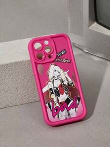 Funda de teléfono plateada con figura de Marilyn X y estampado floral, compatible con - Rojo - Ver 3