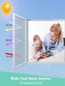 单向透视窗膜 防晒窗膜 家用隔热镜面窗膜 静电吸附反射太阳能窗膜 - 白色 - 查看 7