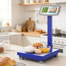 Báscula de suelo digital electrónica, báscula de pesaje, báscula de suelo industrial/de cocina/alimentos/mariscos, capacidad de carga máxima 300 kg - Azul - Ver 4