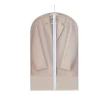 1pc/5pcs Semi-Transparent Garment Dust Cover, Made Of EVA Plastic With Zipper Design, Used For Dust-Proof, Moth-Proof, Wrinkle-Proof, Waterproof, Moisture-Proof, Sealed Bottom Design, Washable And Reusable