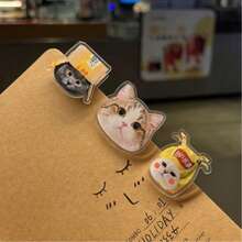 Clip de foto de mascota de acrílico personalizado, clip de foto, clip de memorando personalizado, clip manual, carpeta, regalo para amantes de las mascotas, se puede personalizar el clip de foto para amigos, parejas o mascotas - Multicolor - Ver 4