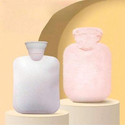 1000ml Water-Filled Anti-Slip PVC Cute Portable Anti-Scald Thick Insulated Hand Warmer Bag, Suitable For Women And Students, Can Be Used To Warm Abdomen, Feet And Hands. A Water-Filled Winter Hot Pack, Hot Water Bottle, Abdominal Heating Pad, Heating Abdomen Hot Water Bag.