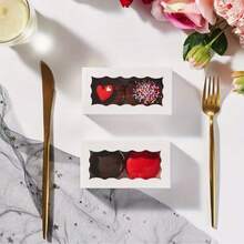 10pcs Paper Macaron Gift Boxes, Elegant Pastry Packaging With Transparent Display Window, Suitable For Weddings, Parties And Bakeries - White - View 4