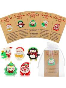 24张情人节心形图案贺卡、天然心形水晶拥抱卡、口袋心形宝石、纪念交换礼物 - 彩色 - 查看 10