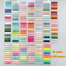 20张/包，共4000张 / 4包，共800张 索引卡，便签贴纸，适用于家庭、办公室、学校，标记重要事项 - 彩色 - 查看 2