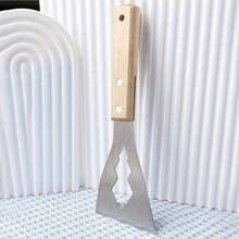 1pc Heavy Duty Stainless Steel Scraper With Serrated Edge And Ergonomic Handle - Multipurpose Tool For Removing Paint, Wallpaper, Cement, Adhesive, Sticker Residue - Durable, Designed For Home And Construction Site