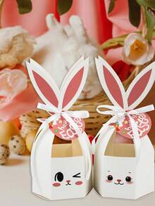6pcs Gift Packaging Boxes, Bunny Ear Shaped, Easter Candy Boxes, Suitable For Holiday Parties And Themed Events, Gift Wrapping Supplies - Multicolor - View 10