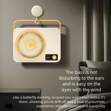 3 In 1Desk Fan Portable USB Rechargeable1200mAh Fan Personal Fan With Power Display 6 Speeds Ultra Quiet Table Fan With Led