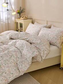 2/3件套100%纯棉复古佩斯利花卉蝴蝶图案印花被套套装（不含被芯），透气超柔软，四季皆宜（1件被套+1/2件枕套，不含枕芯），柔软双色设计，卧室/客房适用，情人节特惠。 - 彩色 - 查看 6