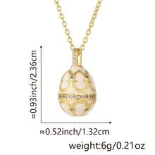 1pc 2026 Easter Egg Pendant Necklace, Vintage Religious Jewelry, Versatile Accessory, Limited Edition Holiday Egg Pendant, Exquisite Religious Belief Necklace, Great Gift, Interesting Birthday Present - Multicolor - View 11