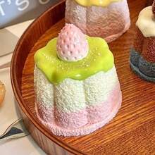 香辣布丁软萌玩具，可爱夏日多巴胺设计，硅胶减压玩具，生日礼物、理想礼物、惊喜礼物、节日礼物、季节礼物的完美之选 - 彩色 - 查看 4