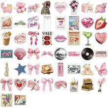 50 Sheets Junk Journal Scrap Graffiti Stickers Decoration Planner Stationery Suitcase Note Waterproof Stickers - 1 - 查看 5