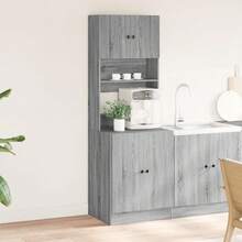 vidaXL Sonoma Küchenschrank Grau 60x50x180 cm Holzwerkstoff - Grau - Übersicht 3