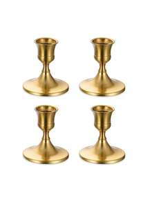 2/4/6/12pcs Cone Candle Holders, Gold/Black, Suitable For Tabletop Decor, Wedding Reception, Holiday Christmas Fireplace Or Home Decoration - Multicolor - View 22