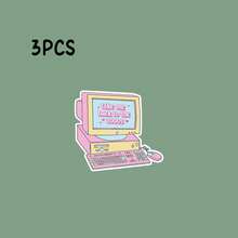 带我回到2000年代 Y2K 台式电脑粉色亮面防水乙烯基贴纸 剪贴簿用品 趣味贴纸 Kindle - 彩色 - 查看 11