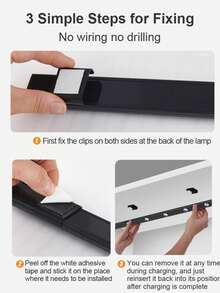 Yogle Tira de luz con sensor de movimiento LED moderna, barra de luz magnética inalámbrica recargable para gabinetes, armarios, armarios - Patrón de camuflaje montañoso, sin necesidad de cableado, carga USB, material de plástico, acabado mate, control de botón, regulable, iluminación LED, decoración del hogar, iluminación inteligente, estilo minimalista, diseño de moda, iluminación de alta calidad, decoración del hogar - Negro - Ver 11