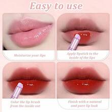 2PCS Silicone Nail Brush, Ombre Nail Brush, Silicone Lip Brush, Reusable Silicone Nail Chrome Applicator, Silicone Nail Brush Tools For Chrome, Ombre, French Nail, Lipstick, Concealer(Purple) - 1_ - 查看 7