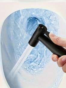 3件套不锈钢手持式冲洗喷头，多功能马桶淋浴喷头，高压浴室清洁喷头，拉丝表面，适用于马桶、浴室水龙头、房车、厨房和浴室配件，个人卫生、宠物洗澡和衣物清洁，浴室清洁必备，理想的礼品之选 - 黑色塑膠 - 查看 9