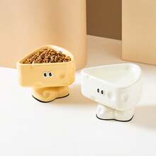 Ceramic Cat Food Bowl, Cute Cat Bowl, Non-Slip High Foot Pet Bowl, Spinal Protection Dog Bowl, Slow Feeder Bowl, Non-Wet Mouth Water Bowl - 320 - View 5