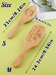 LICVIC Custom Wood Air Cushion Comb, Personalized Detangler Brush, Customized Text Hair Brushes For Women, Customizable Name Hair Brush, Hairbrush, Hair Brush For Men, Wedding Gift, Travel Comb, Valentine'S Day, Gifts For Mothers, Couples, Family, Family