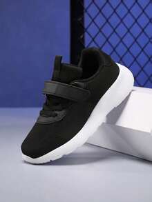 Tênis Infantil Respirável, Leve e Confortável para Esportes ao Ar Livre, Ideal para Corrida e Corrida no Verão - Preto e Branco - Ver 4