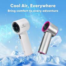 Portable Handheld Fan 4000mAh Rechargeable Mini Personal Fan With Smart LED Digital Display USBC Desk Amp Travel Cooling Fan For Commute, Camping, Makeup Amp Office Grey - Grey - View 5