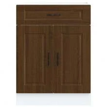 vidaXL Armoire de cuisine Porto chêne marron bois d'ingénierie - Tabac - Voir 4