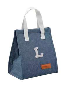 1pc A-Z Letter Large Capacity Hook And Loop Sealed Travel Portable Lunch Bag, Handbag, Outdoor Insulated Lunch Box Bag, Suitable For Work, Office, School, Waterproof, Keeps Food Fresh And Warm, Aluminum Foil Insulation Container, Suitable For Outdoor Dining, Work , Home, Restaurant, Beverages, Candy, Fruit, Pastries, Snacks, Nuts, Lunch Bag - Multicolor - View 28