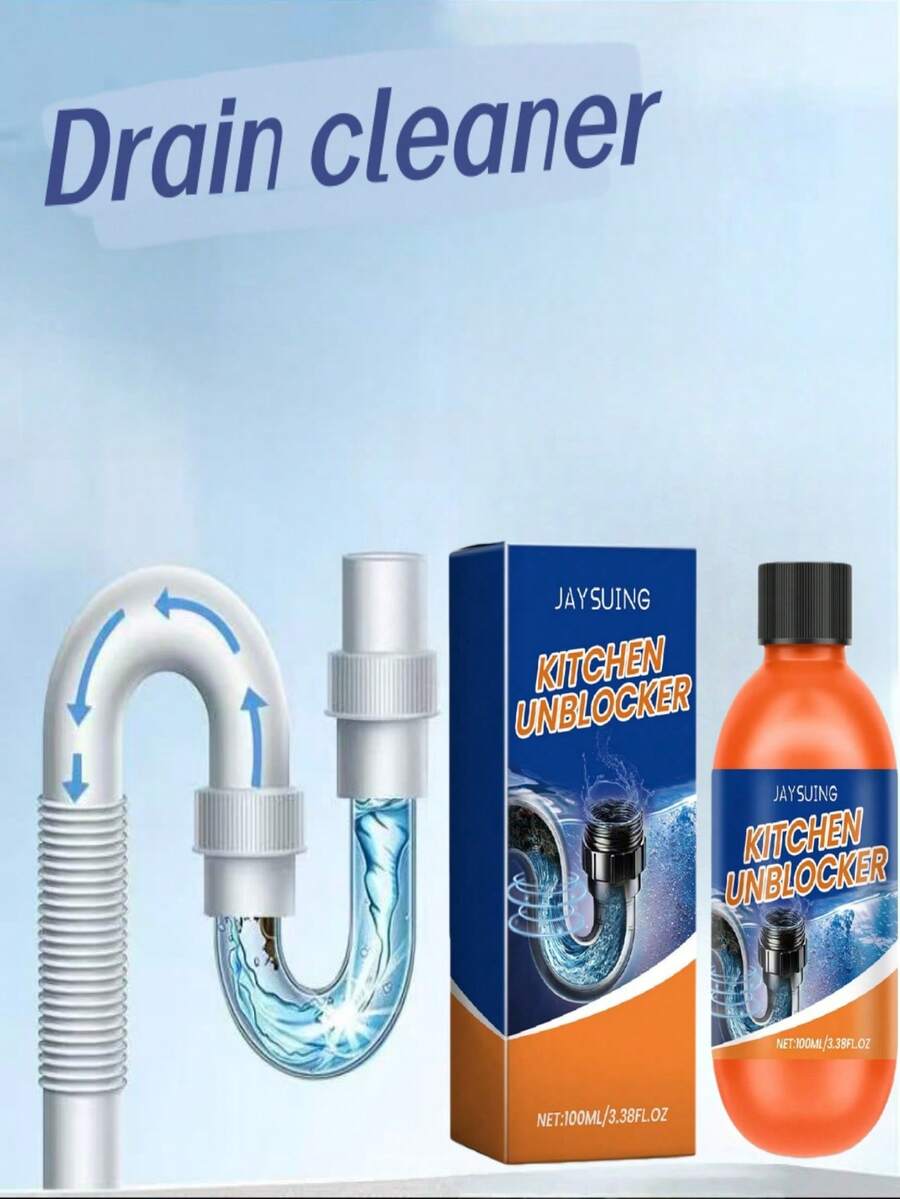 JAYSUING Limpiador de desagües - Efectivo para fregaderos, desagües, cocina, inodoro, tuberías, alcantarillas. Previene los atascos recurrentes, mantiene las tuberías a largo plazo. Fórmula de disolución potente - Líquido - Ver 1