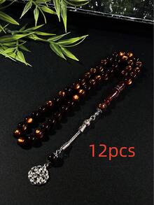 1pc Muslim Multi-Color Glitter Single Tasbih, Combining Vintage Aesthetics And Religious Culture, Providing A Distinctive Wearing Experience For Those Pursuing Individuality And Connotation - Multicolor - View 24