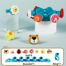 1pc DIY Silicone Bracelet Kit (For 3+ Years Old) | Multi-Element Beading, Enhance Children's Aesthetics, Promote Parent-Child Interaction | Non-Electric Toy Gift - Multicolor - View 11