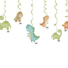 6pcs/18pcs Cartoon Dinosaur Spiral Hanging Decorations, Suitable For Various Theme Parties And Daily Use - Multicolor - View 8