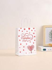 20/10/5 Piezas Bolsas de papel kraft con asas y fondo reforzado con diseño de corazones, adecuadas para regalos del Día de San Valentín, bodas, aniversarios, Año Nuevo, cumpleaños, regalos con tema de amor, regalos sorpresa de aniversario, recuerdos de fiesta, Día de la Mujer - Multicolor - Ver 7