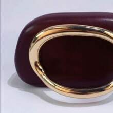 Women's Clutch Bag For Parties, Weddings, Bridesmaids, With Gold Chain Strap, Modern, Small, Elegant. - Màu Đỏ Sâu - Xem 2