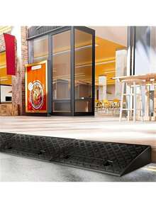 2pcs Wheelchair & Pet Ramp - Heavy Duty Threshold Ramp, Non-Slip Lightweight Portable Aluminum Assistive Device, For Outdoor Use