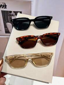 Set de 3 gafas de moda de mujer con marco rectangular estilo bohemio, excelentes para el verano, la playa, los viajes, las fiestas, los regalos y el uso diario - Multicolor - Ver 1