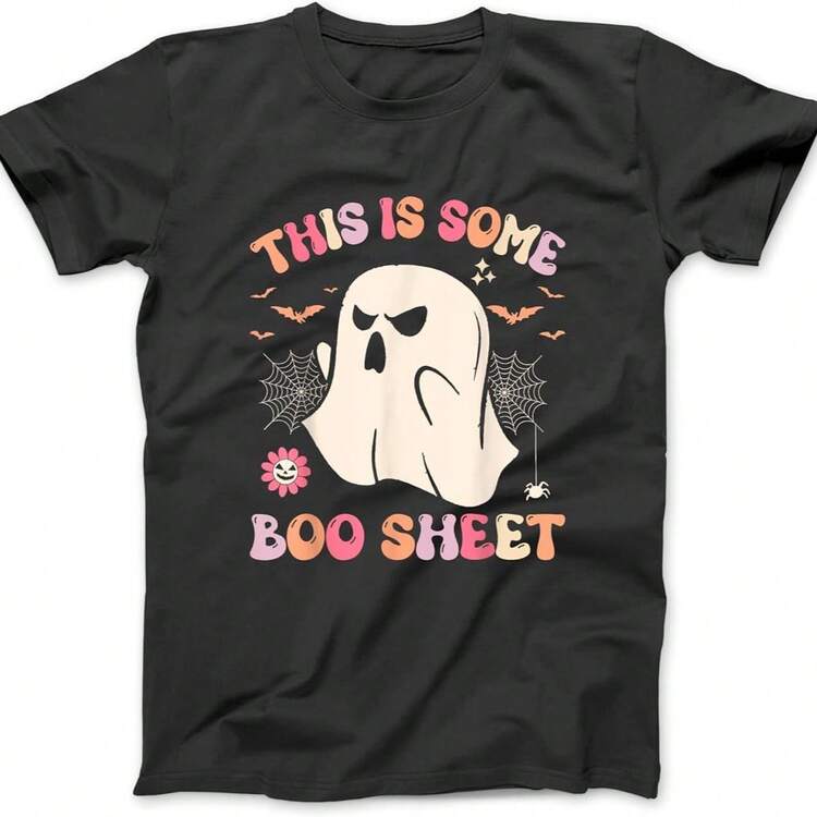 Groovy Halloween Boo Ghost Costume This is Some Boo Sheet T-Shirt, Sweatshirt,   for Men Women - Negro - Añade 1