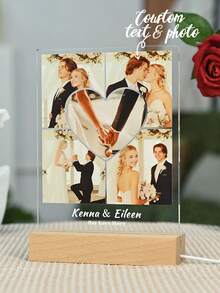 Hình trái tim đứng hình chữ nhật lớn, 5 hình ảnh, chữ YL