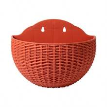 1 chậu trồng cây treo tường bằng nhựa hiện đại - Chậu treo hình bán nguyệt bằng mây, không cần khoan, thích hợp cho vườn trong nhà/ngoài trời, chậu trồng thủy canh. - Nhiều màu - Xem 6