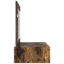 Larryhot Mesa Tocador Marrón 100 x 40 x 70 cm Madera de ingeniería,  Fácil de armar, elegante en diseño y práctico para organizar, la elección ideal para el almacenamiento y decoración del hogar - Marrón - Ver 7